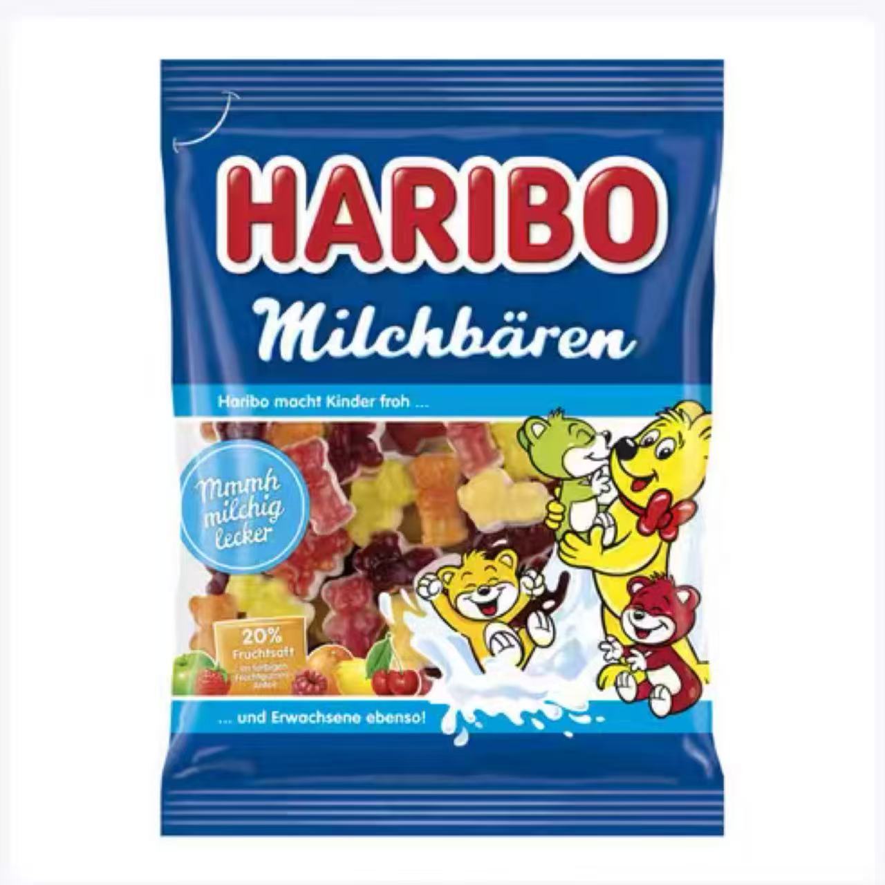 25/12/31 临期 德国 HARIBO哈瑞宝奶熊果味软糖160g qq果汁橡皮糖