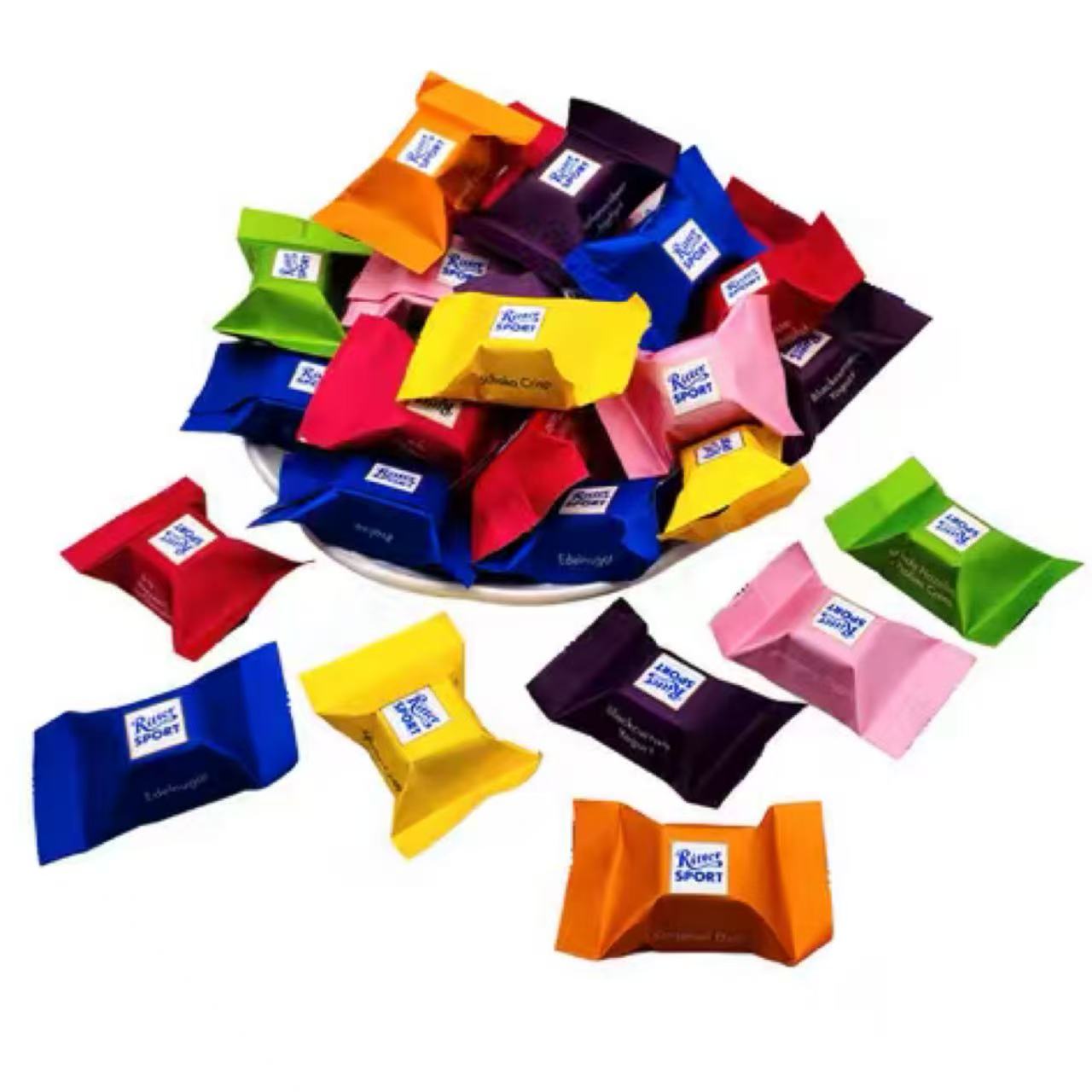 26/4/23临期 散装105克 德国进口Ritter Sport运动迷你什锦巧克力