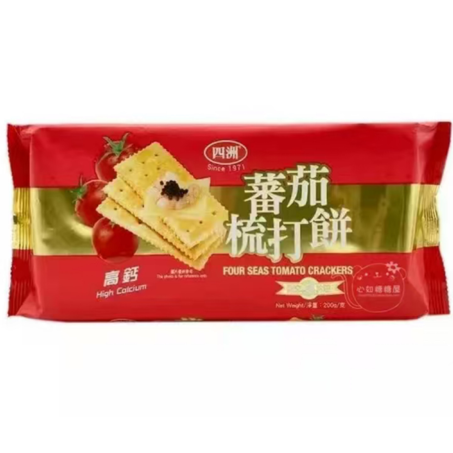 27/4/11 临期 四洲 梳打番茄饼干 200g 独立3片装 下午茶休闲零食