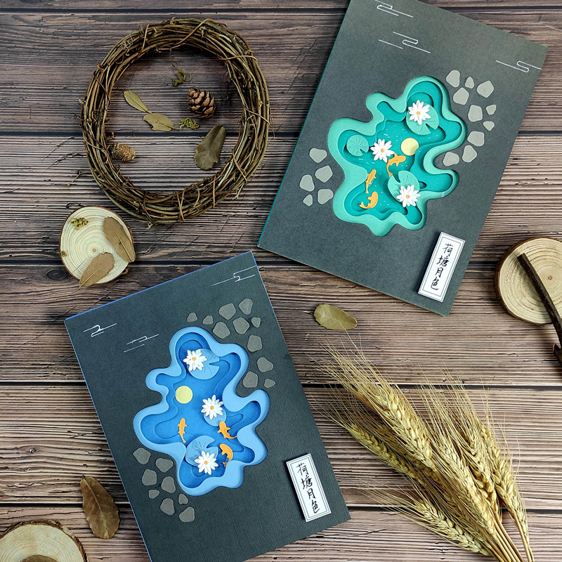 papus模组荷塘月色装饰画压花机