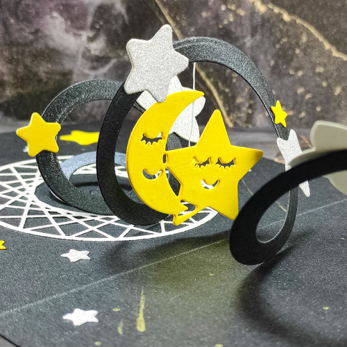 PAPUS原创刀模 弹簧卡机关刀模 爱心圆圈 相册手账机关压花机手工