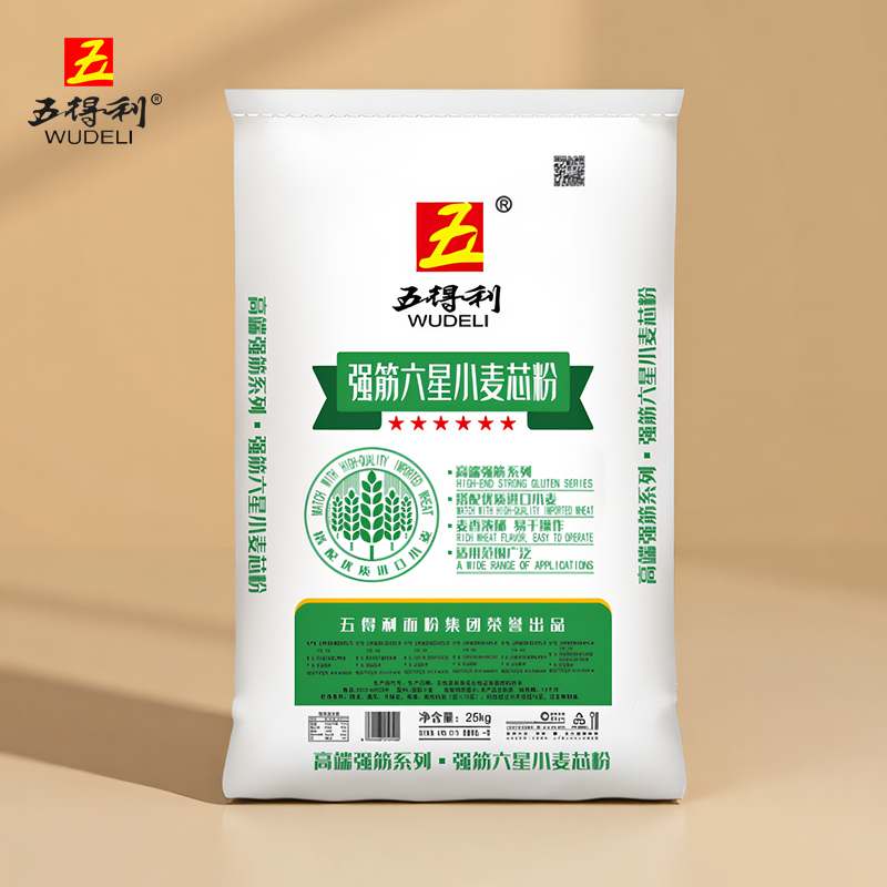 五得利面粉强筋六星25kg