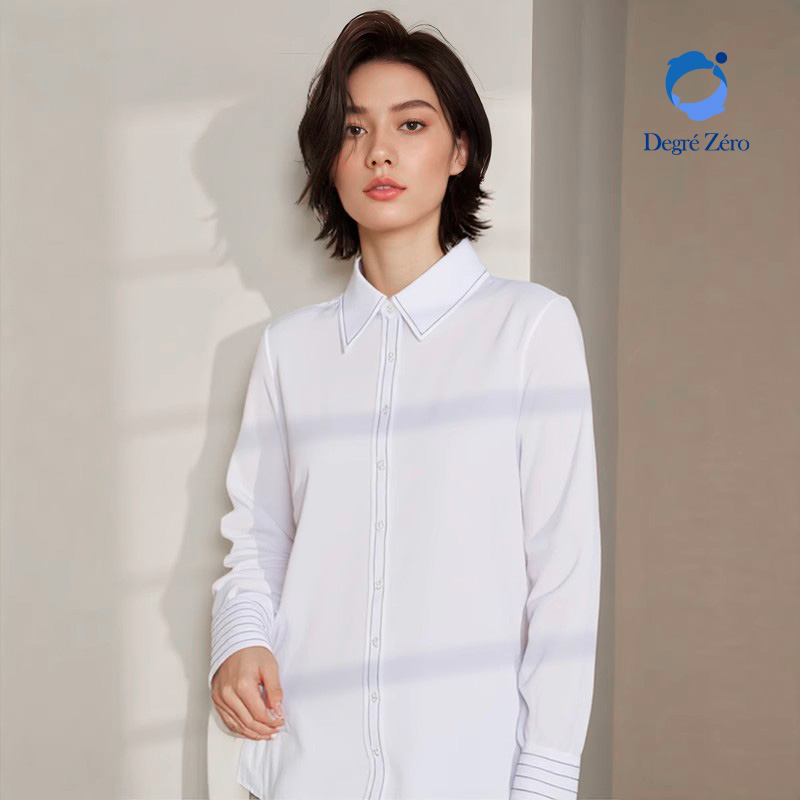 零度女士长袖衬衫免烫抗菌衬衣
