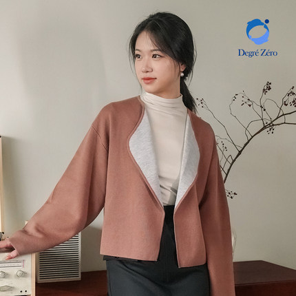 【100%澳洲绵羊毛】Degre Zero零度女士针织修身外套商务通勤开衫