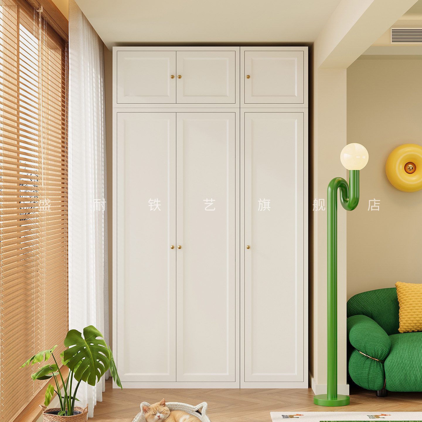 钢制阳台置物柜防水防晒多层带门收纳柜储物柜行李箱铁皮柜杂物柜