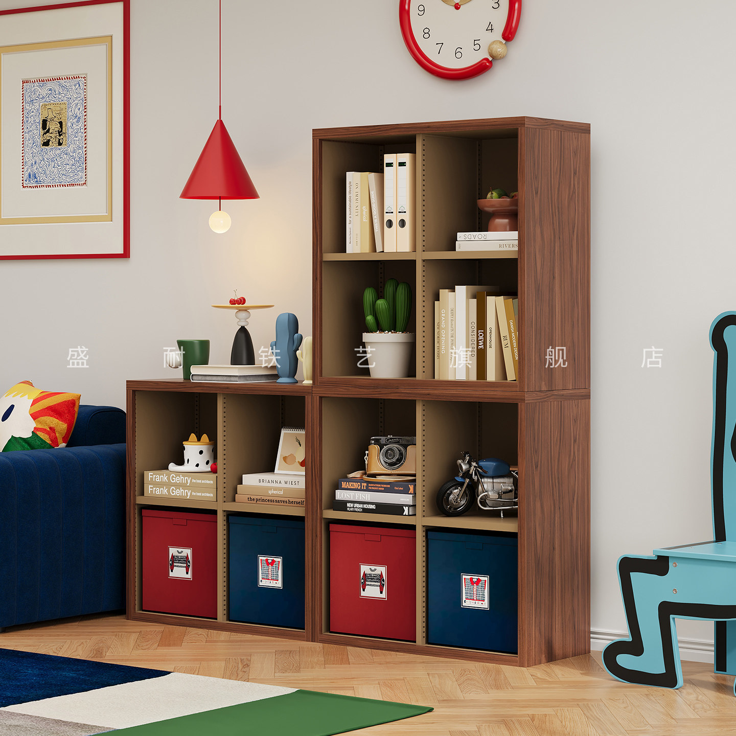 包豪斯小户型金属格子柜防潮靠墙客厅书柜家用卧室组合置物柜书架,住宅家具,儿童书柜,淘宝优惠券,粉丝福利购,淘宝优惠卷