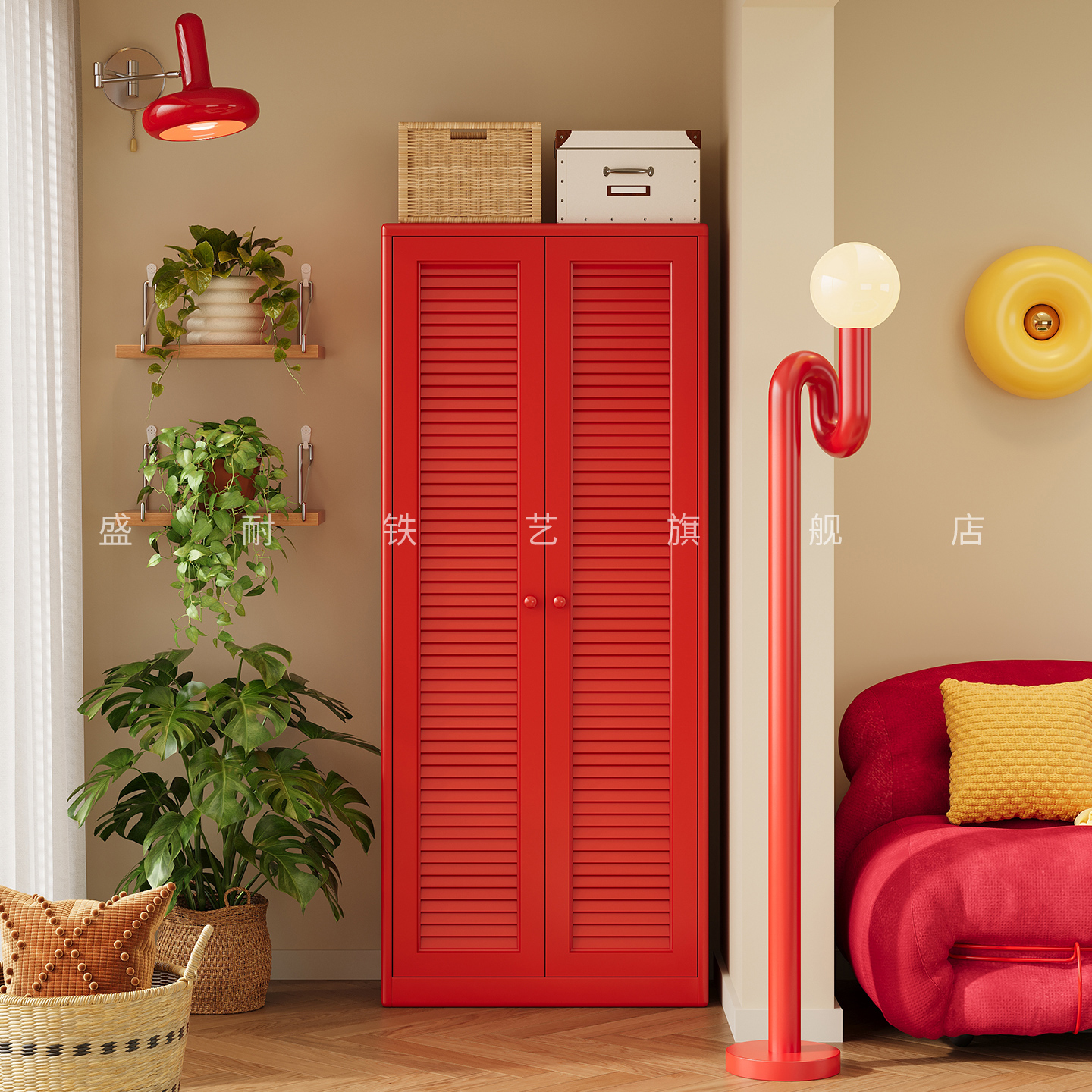 阳台收纳柜防水防晒钢制大容量