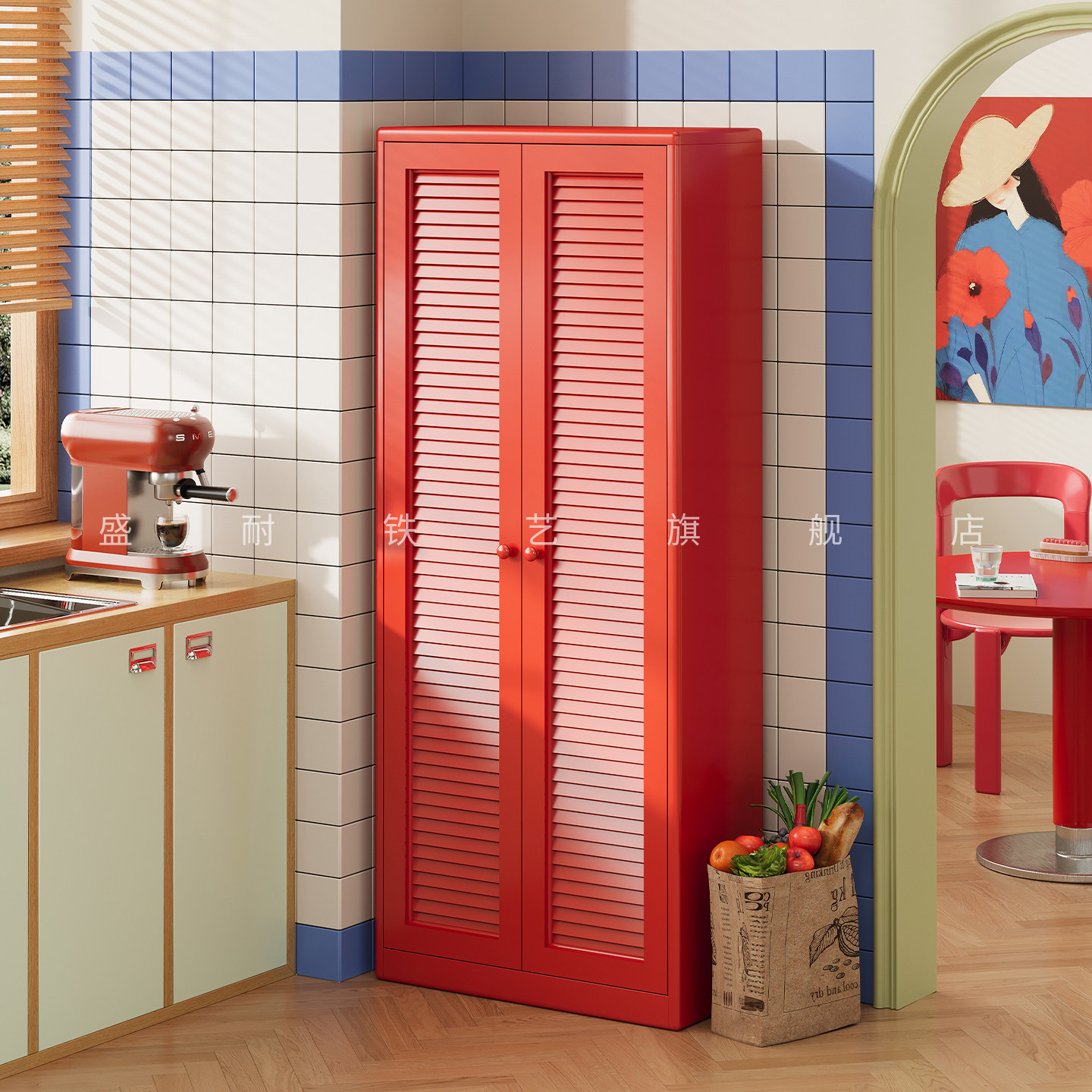 防水防潮金属餐边柜整体厨房橱柜钢制加厚耐用铁皮柜子储物柜边柜,住宅家具,餐边柜,淘宝优惠券,粉丝福利购,淘宝优惠卷