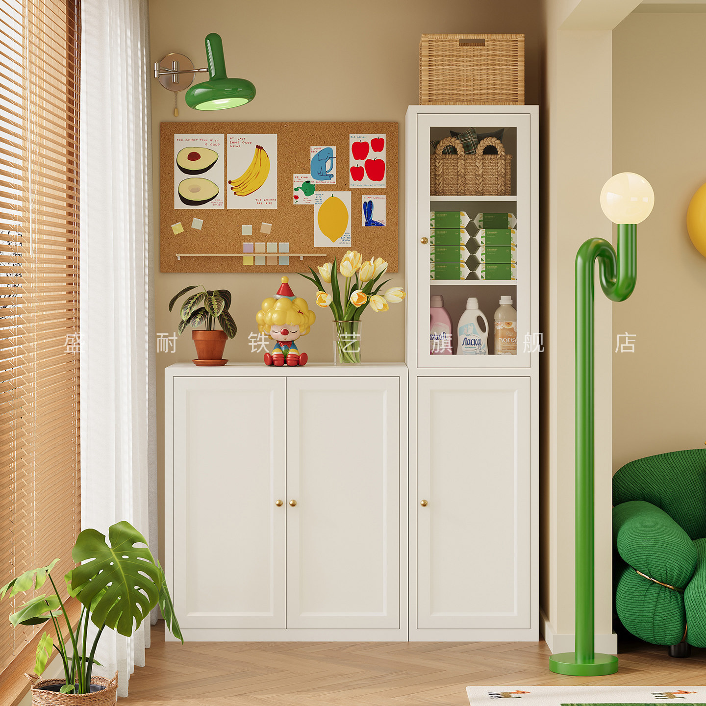 钢制家用阳台储物柜大容量杂物柜