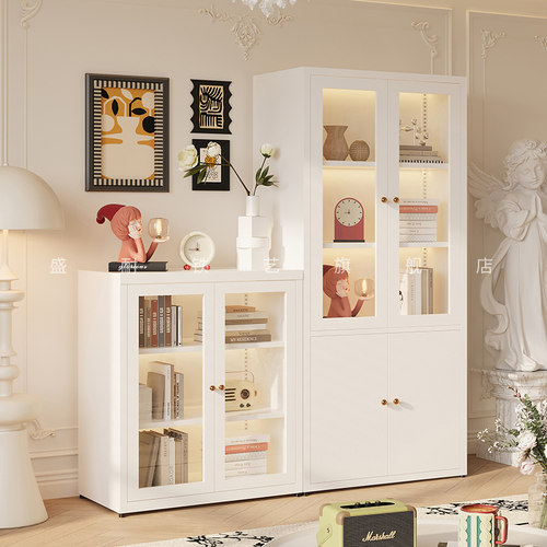 铁艺欧式玻璃收纳书柜顺丰包邮