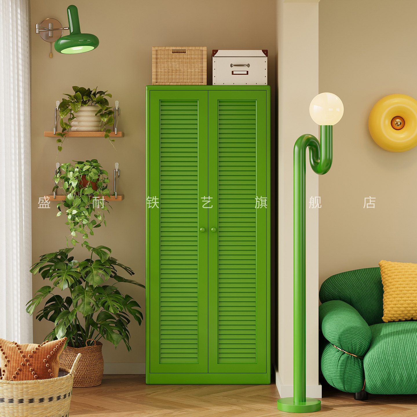 新款钢制阳台储物柜防水防晒带门多层大容量飘窗铁皮置物柜收纳柜,住宅家具,阳台柜,淘宝优惠券,粉丝福利购,淘宝优惠卷