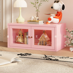 双门书柜700宽顶柜长虹玻璃带门自由组合家用客厅小书架收纳矮柜