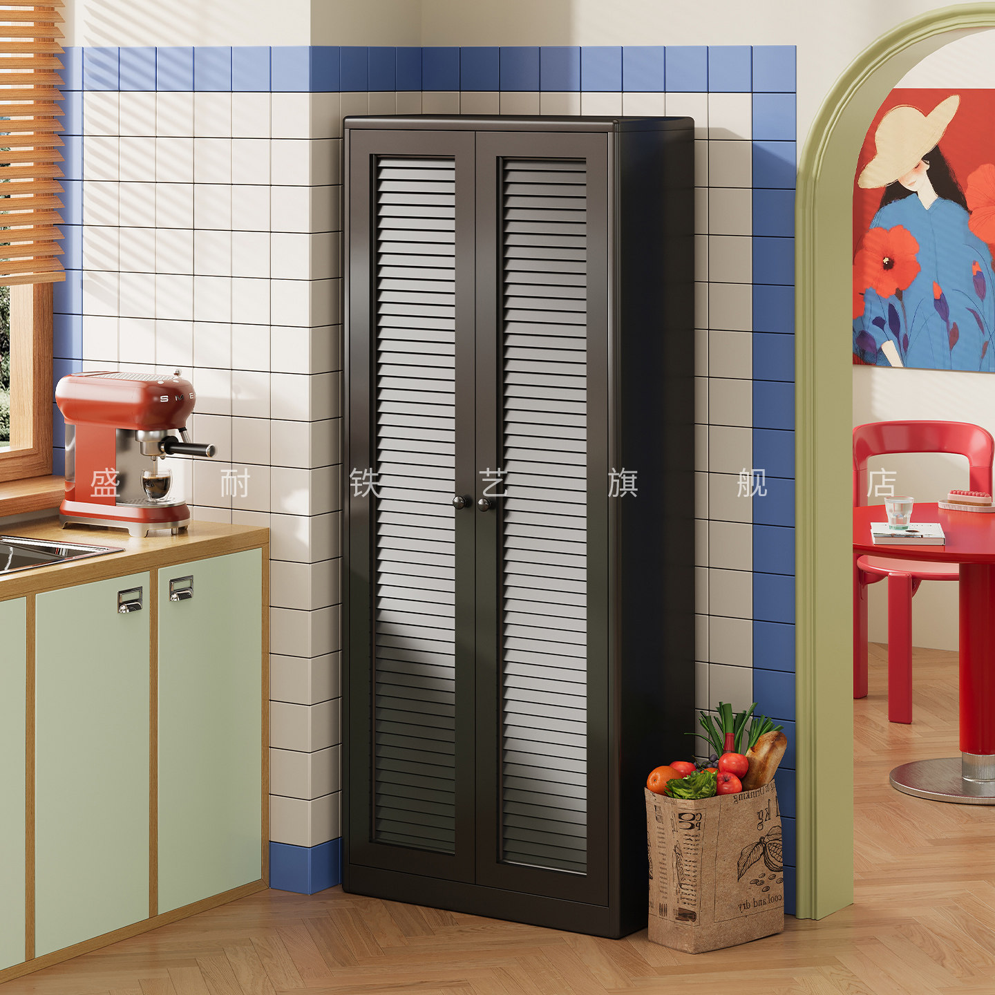 包豪斯金属餐边柜厨柜整体成品橱柜矮柜边柜储物柜铁艺靠墙置物柜,住宅家具,餐边柜,淘宝优惠券,粉丝福利购,淘宝优惠卷