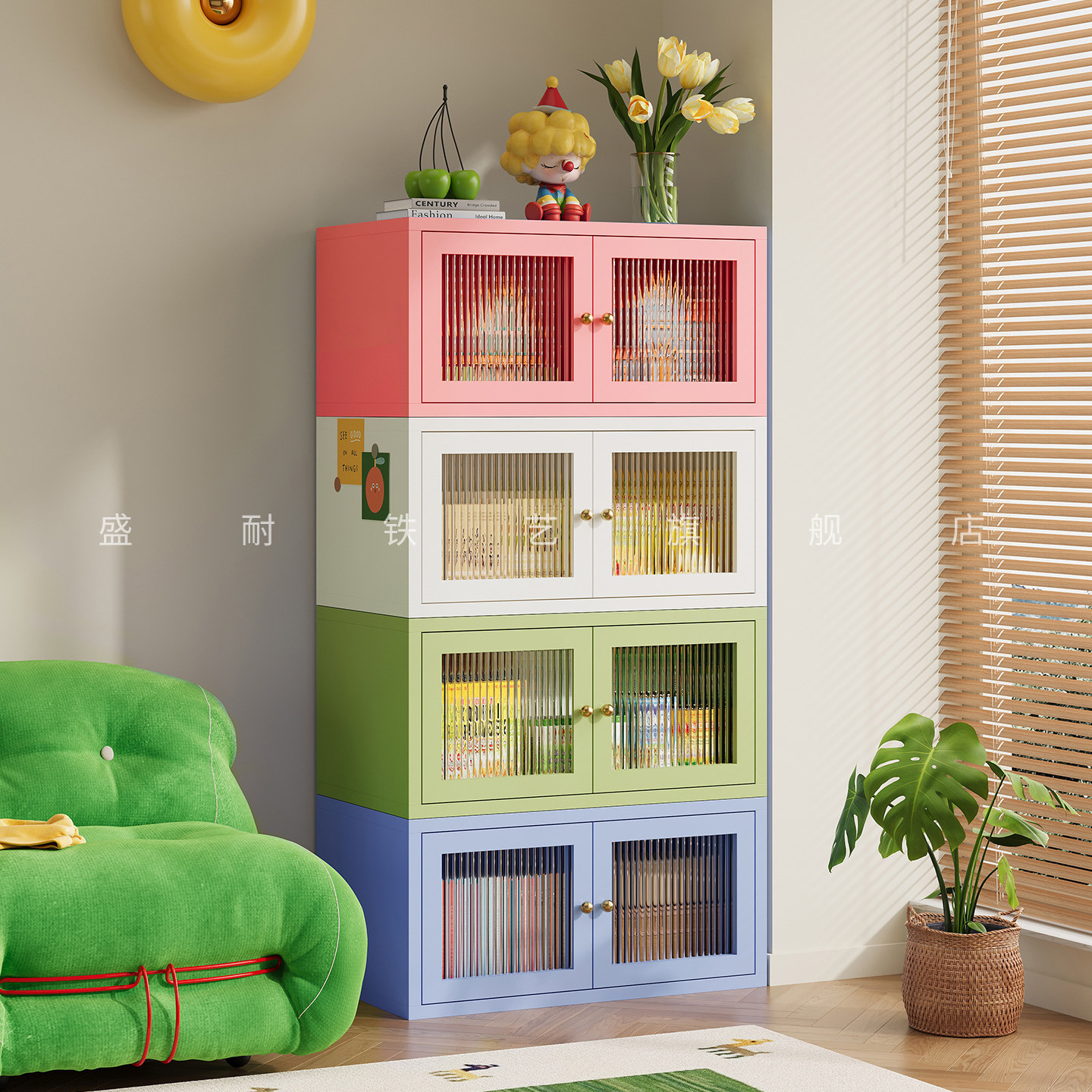 飘窗柜空间利用储物柜家用阳台防晒带门收纳柜子简约书柜落地书架,住宅家具,飘窗柜,淘宝优惠券,粉丝福利购,淘宝优惠卷