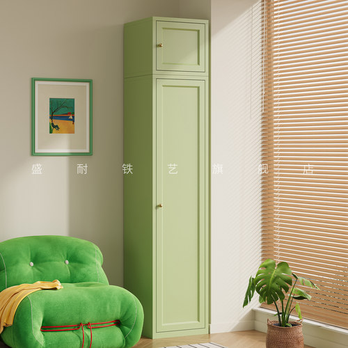 盛耐单门金属衣柜小户型家用柜子