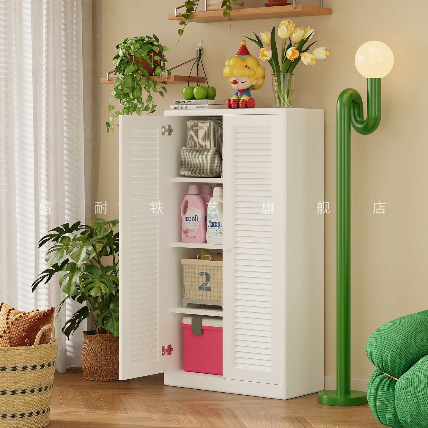 阳台收纳柜防水防晒钢制大容量