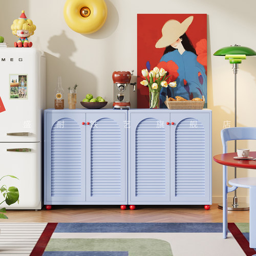 钢制餐边柜2026新款客厅储物柜子