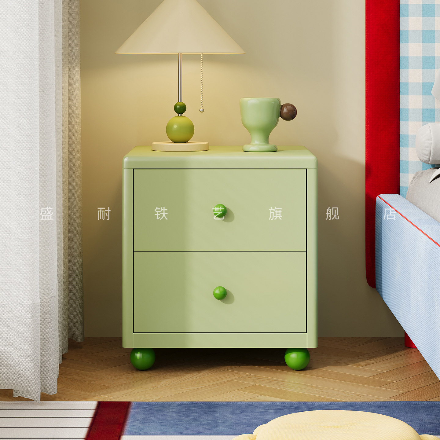 卧室床头柜家用金属小型斗柜边柜儿童创意铁艺无甲醛铁皮柜储物柜,住宅家具,床头柜,淘宝优惠券,粉丝福利购,淘宝优惠卷