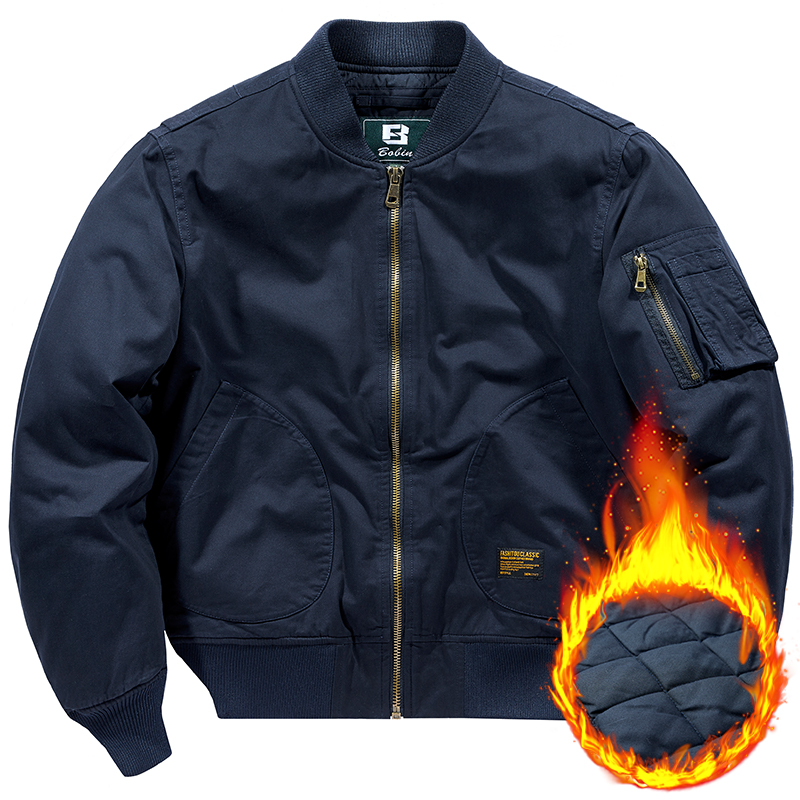 男士外套冬装夹棉夹克大码飞行员