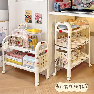 门口不占地方鞋架学生宿舍桌下多层收纳架家用门口夹缝省空间架