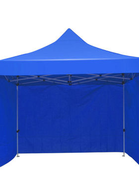 劳博士LBS845应急救援帐篷雨棚广告遮阳伞折叠防晒蓬重型自动架蓝