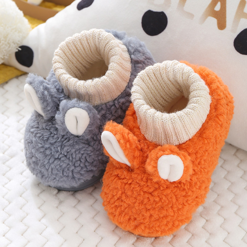 秋冬季软底包跟小孩儿童棉拖鞋