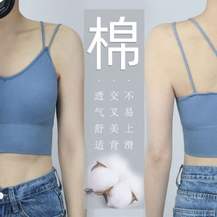 美背文胸一体内衣小胸聚拢吊带抹胸学生韩版 运动胸罩性感薄款 夏季