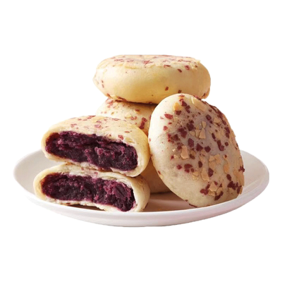 燕麦紫薯饼芋泥饼传统糕点