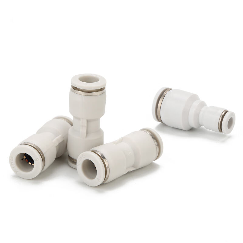 白色PU直通接头管道直通PU6/8/10快插PG10-8变径直通4-312-6直通