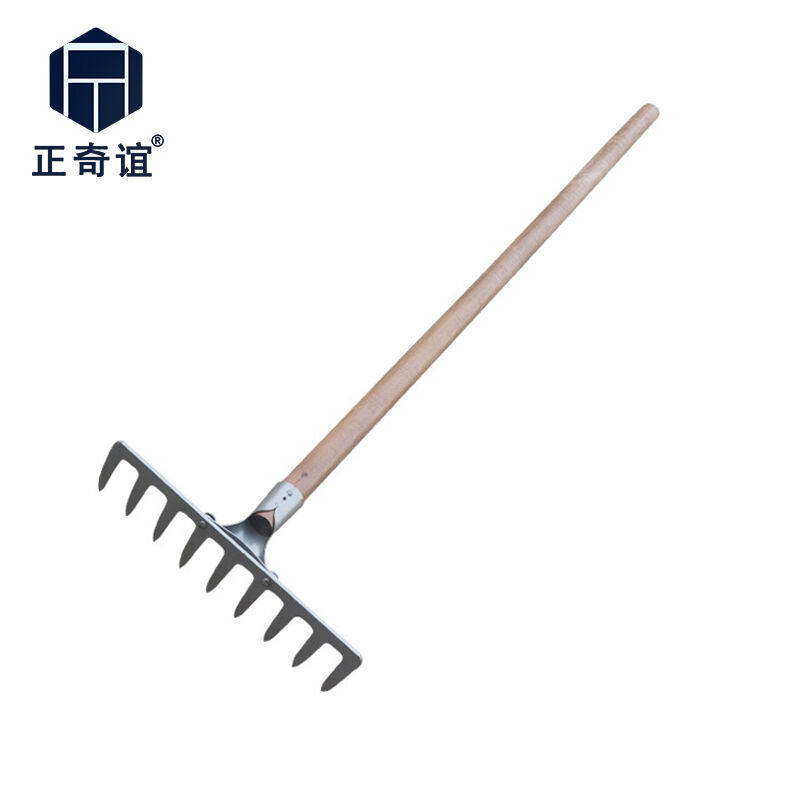 正奇谊LDP-5钉耙农用草耙子松土搂草落叶耙9齿配1.2米槐木柄