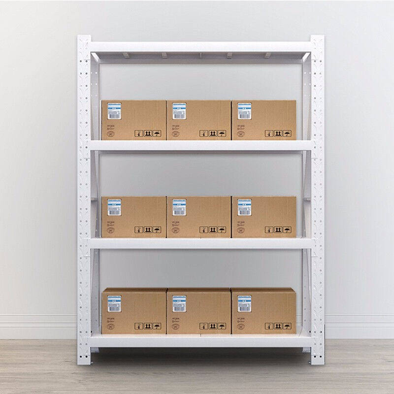 JNJIENBANGONG货架仓储展示架仓库置物架超市四层储物架子轻型白