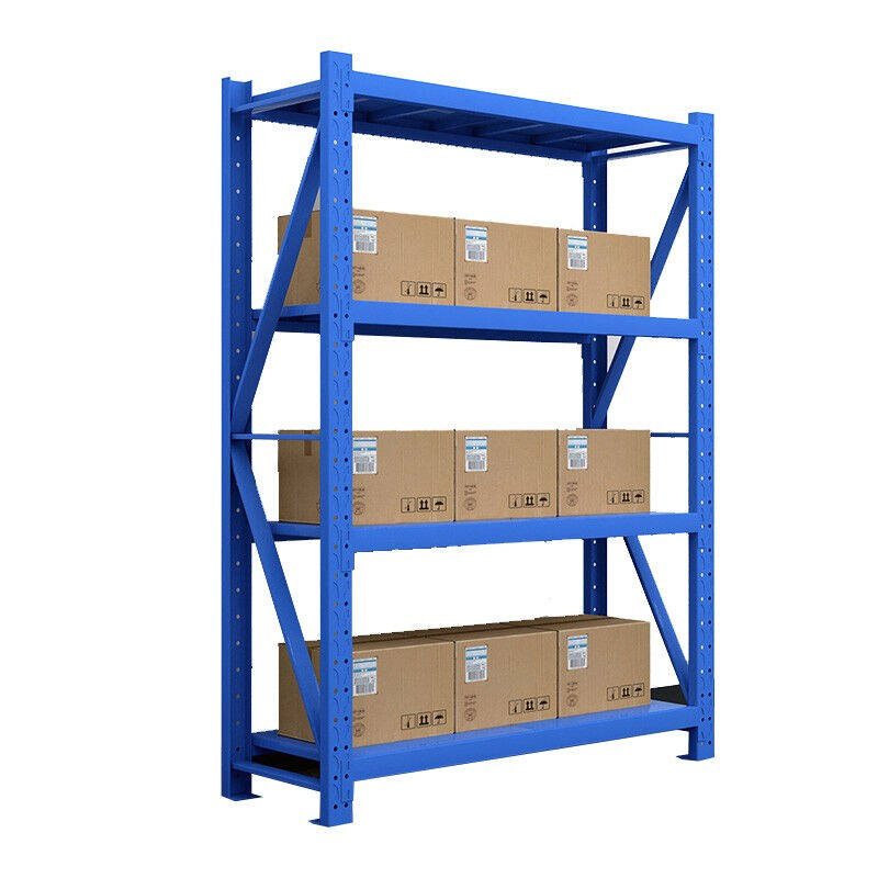 JNJIENBANGONG货架仓储展示架仓库置物架超市四层储物架子轻型蓝