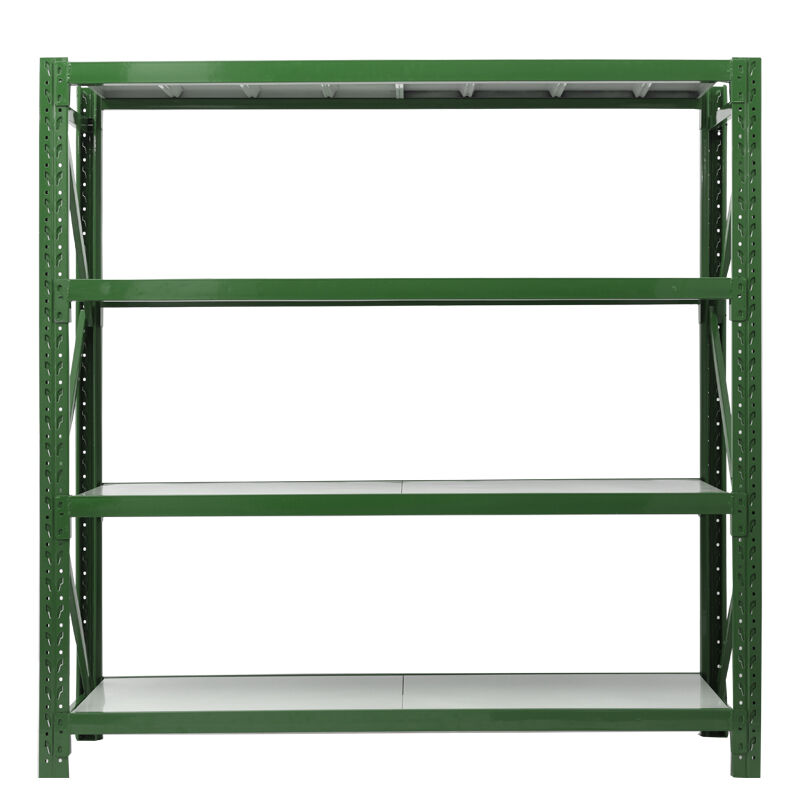 易存货架仓储仓库货架库房货物架置物收纳架储物架子200kg/层军绿