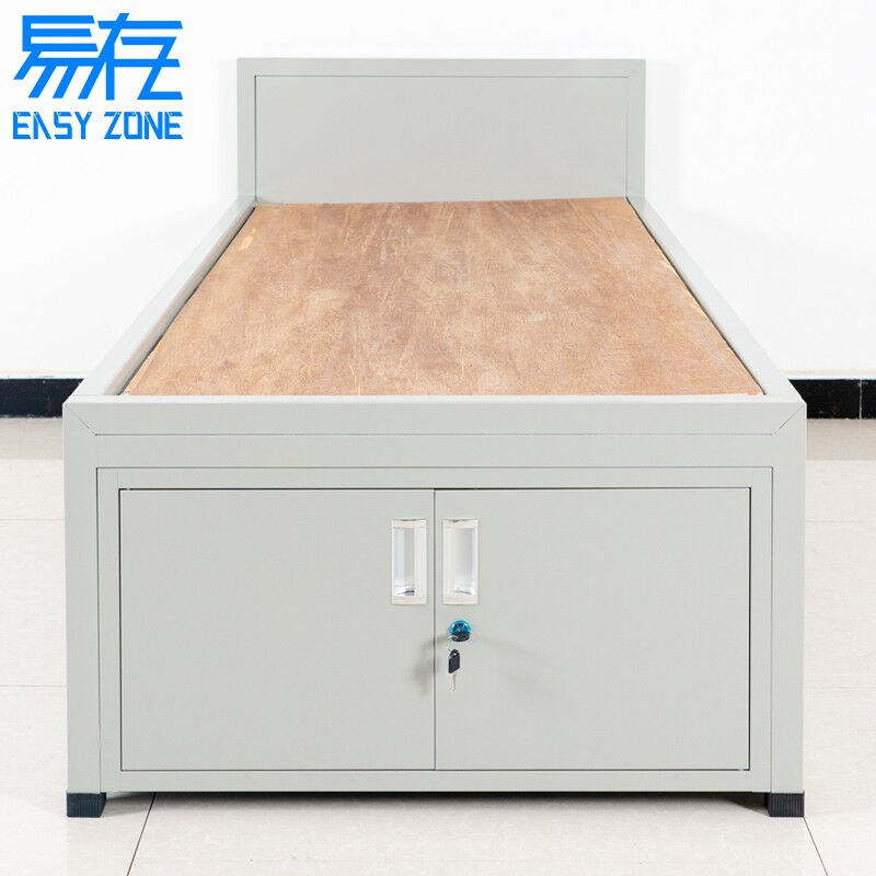 易存钢制单人床宿舍铁艺床公寓铁架床单人床2000*900*800mm（不含