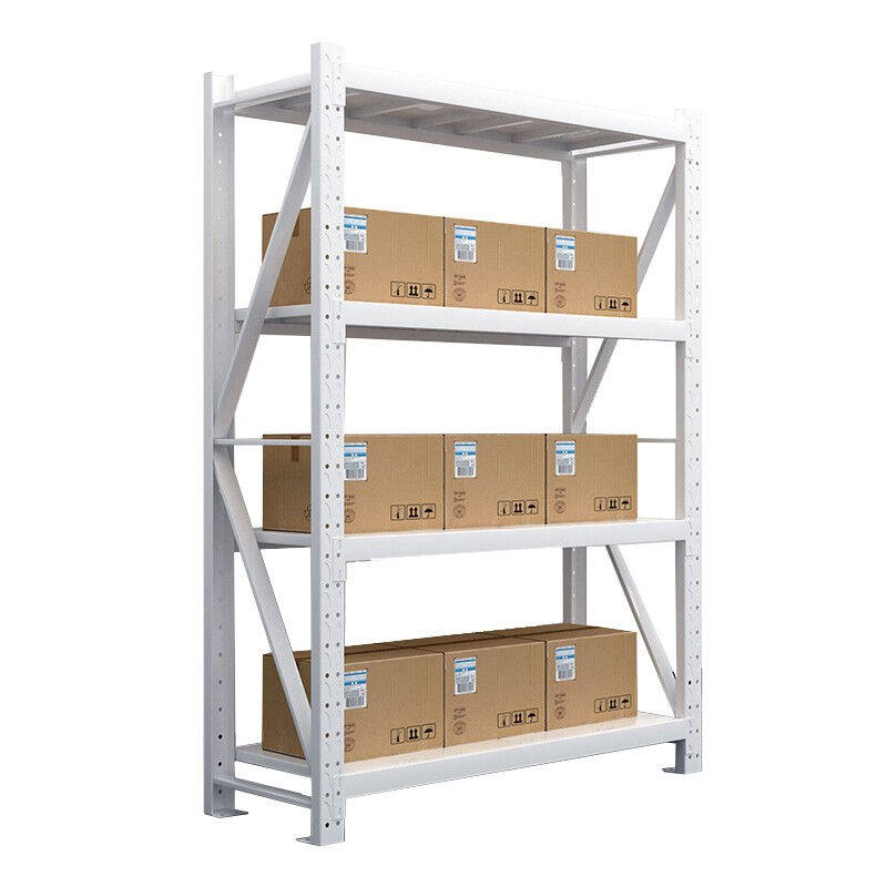 JNJIENBANGONG货架仓储展示架仓库置物架超市四层储物架子轻型白