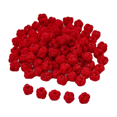 6mm纽扣结线圈diy编织手链