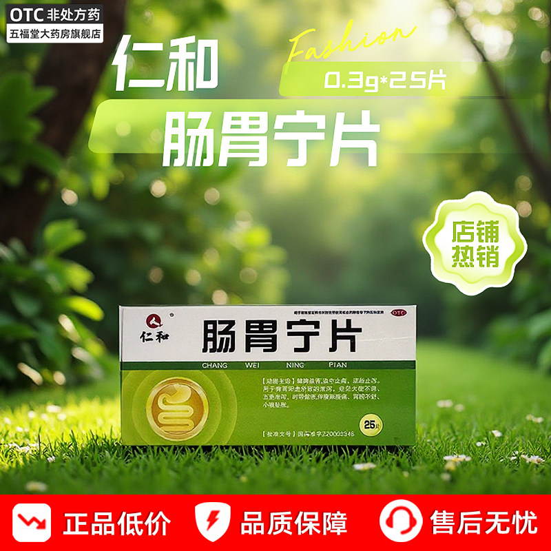 仁和肠胃宁片正品25片大便不调健脾益肾消化不良肠胃炎拉肚子止泻