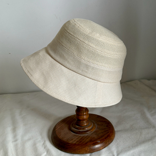 日本和纸透气轻薄女士优雅百搭显脸小渔夫帽遮阳帽盆帽防晒帽子夏