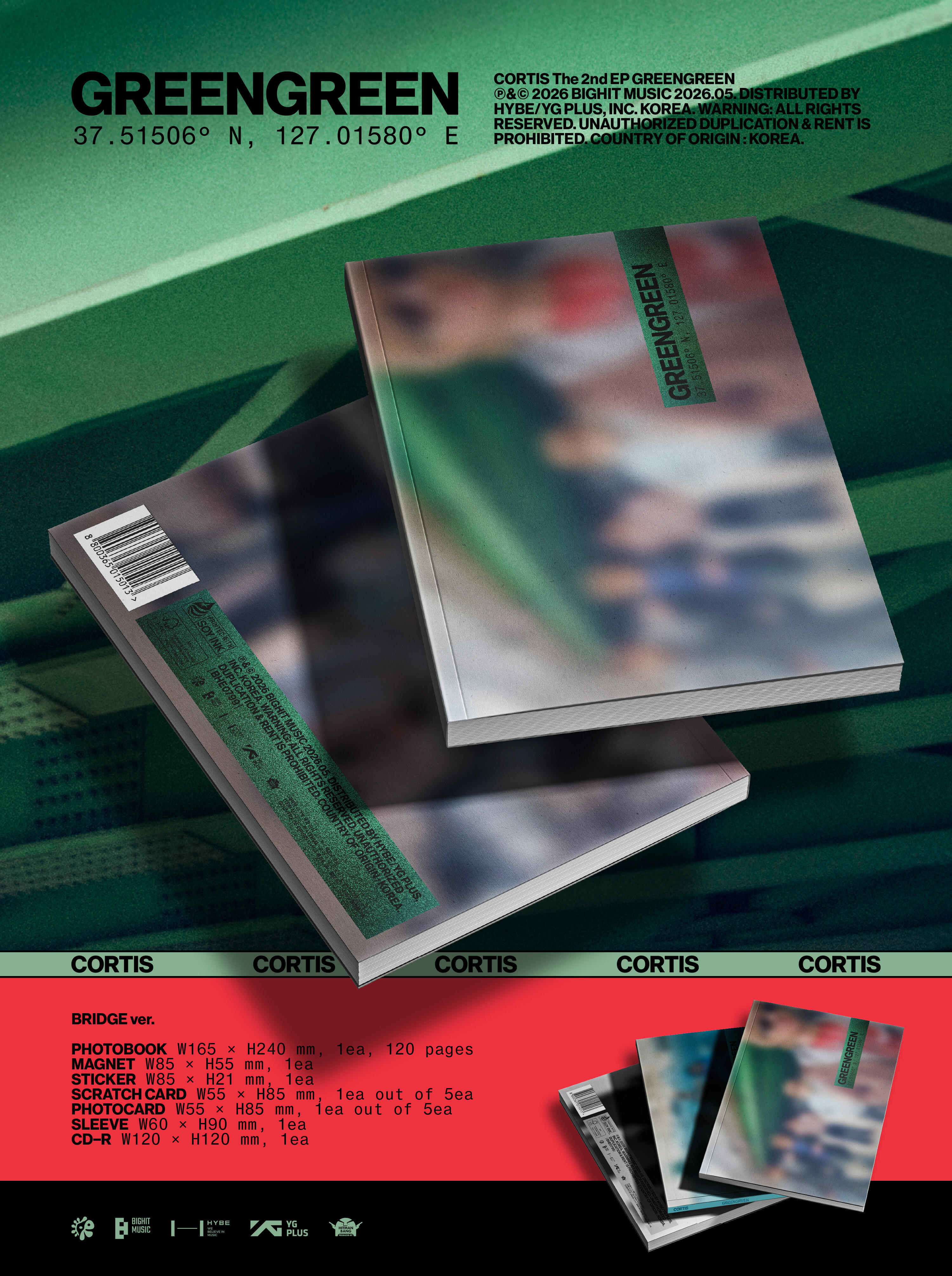 thumbnail for Full payment with free shipping. CORTIS album GREENGREEN EP2 with special bonus. New album released on May 4