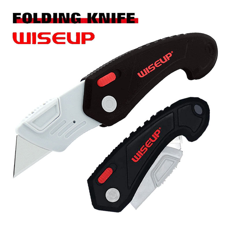 美国Wisup全塑料梯形折叠美工刀低压绝缘电工刀电缆皮钩刀剥线刀