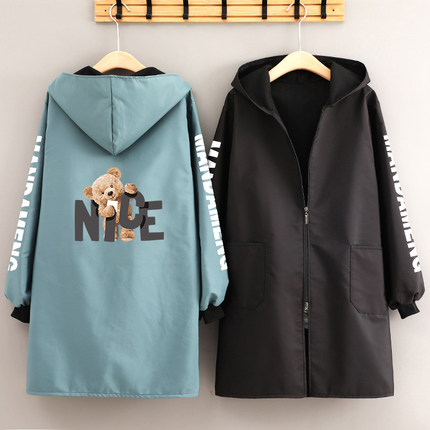 秋冬加绒加厚长袖围裙家用厨房防污耐脏工作服定制印字外穿罩衣女