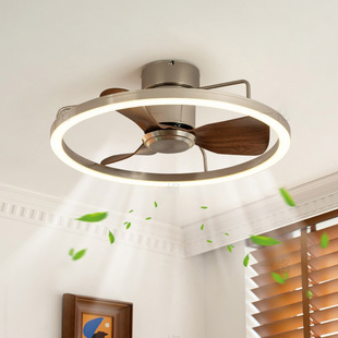 中古卧室吊扇灯包豪斯覆古饭厅灯风扇一体2025新型吸顶式电风扇灯