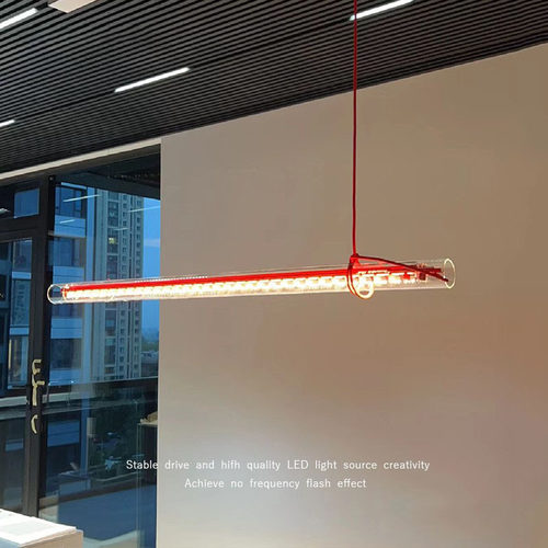 ACNikola包豪斯极简一字餐桌吊灯设计师简约办公室吧台饭厅长条灯