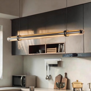 Nikola时光隧道餐厅吊灯轻奢现代茶室岛台吧台餐桌高端一字长条灯