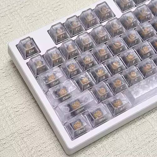 黑吉蛇锻碳透光磁轴键帽全套