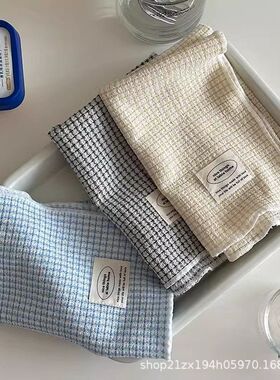 韩式ins风针织白色密边条纹餐巾 餐垫 拍摄背景布盖布