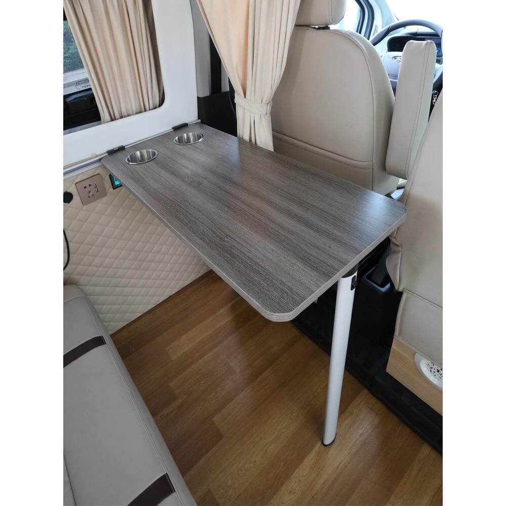 适用于江陵福特凌日房车改装折叠桌追逐V80汽车餐桌水杯架房车配