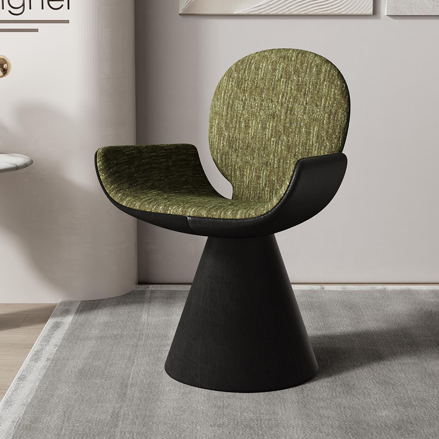 轻奢旋转化妆台椅子化妆椅靠背舒服高级感卧室化妆凳衣帽间网红款