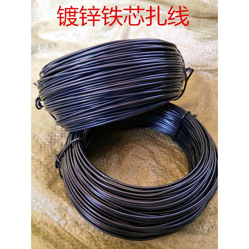 2.5黑色扎带 电线绑绳扎线铁芯捆带扎丝包塑铁丝包胶绑线 黑绑线