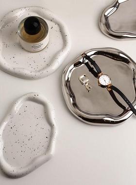 芳香疗法创意无障碍豪华香水托盘陶瓷储存托盘水果托盘咖啡桌珠宝